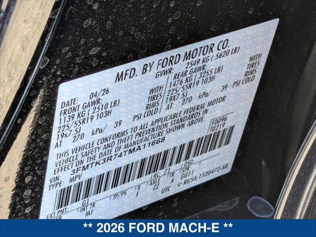 New 2026 Ford Mustang Mach-E Premium w/ Sport Appearance Package RWD image 21