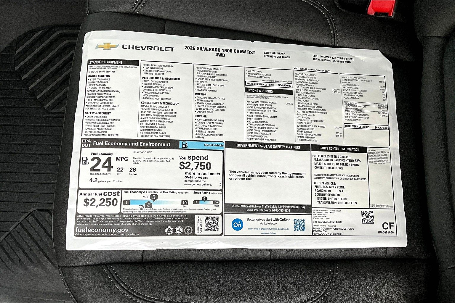 New 2026 Chevrolet Silverado 1500 RST w/ RST All Star Premium Package image 14