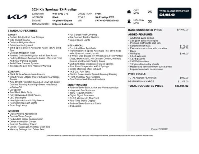 Used 2024 Kia Sportage SX FWD image 4