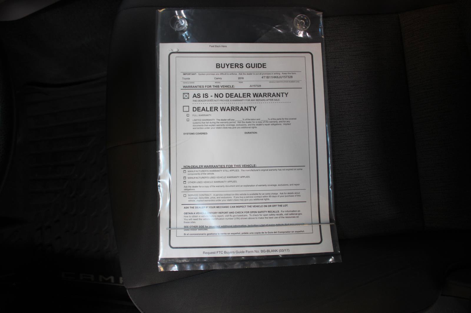 Used 2018 Toyota Camry LE FWD image 42