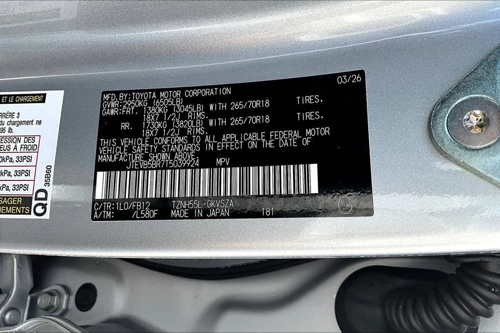 New 2026 Toyota 4Runner TRD Off-Road AWD/4WD image 9