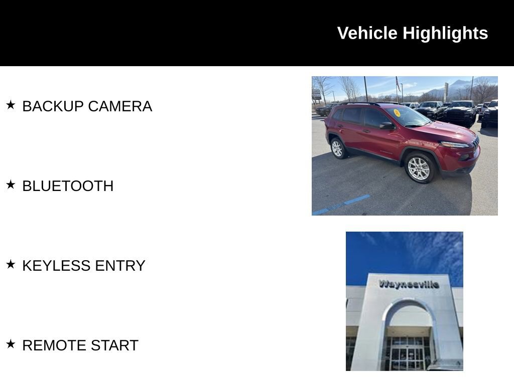 Used 2016 Jeep Cherokee Sport image 2