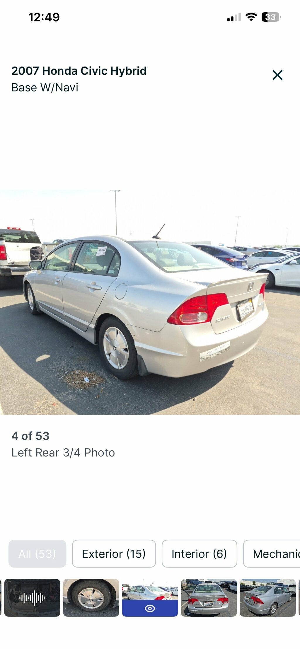 Used 2007 Honda Civic Hybrid Sedan image 2