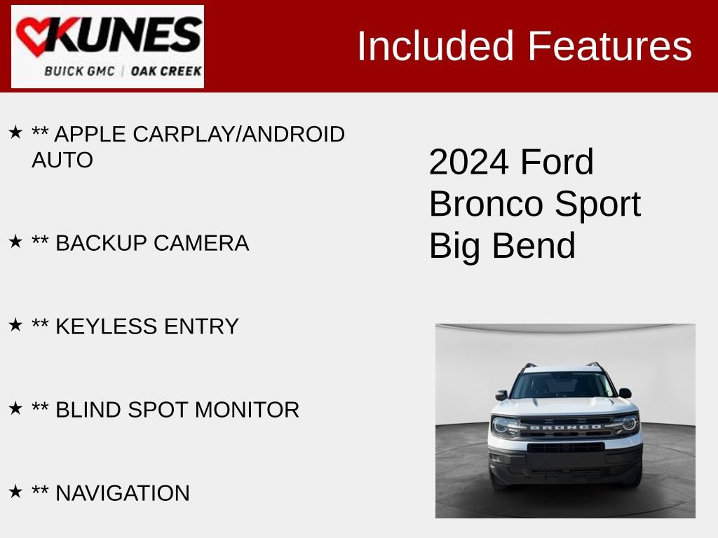 Used 2024 Ford Bronco Sport Big Bend AWD/4WD image 2