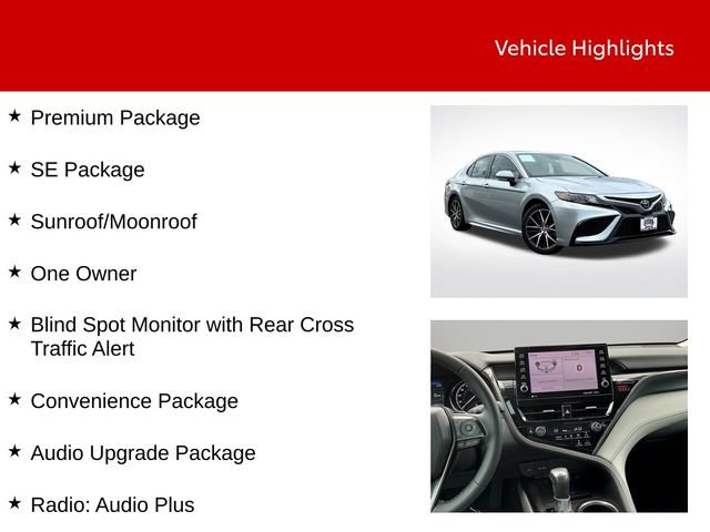Used 2024 Toyota Camry SE w/ Audio Upgrade Package FWD image 9