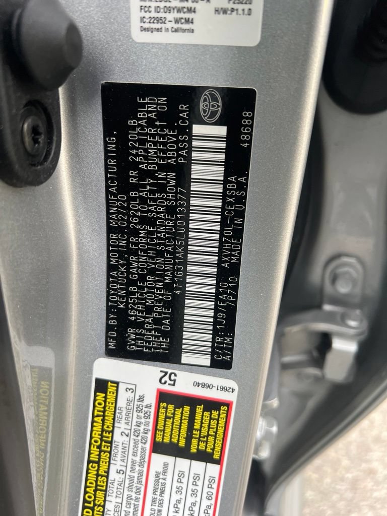 Used 2020 Toyota Camry SE FWD image 29