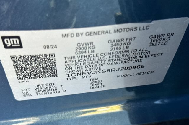 Used 2024 Chevrolet Traverse Z71 w/ LPO, Cargo Package AWD/4WD image 59