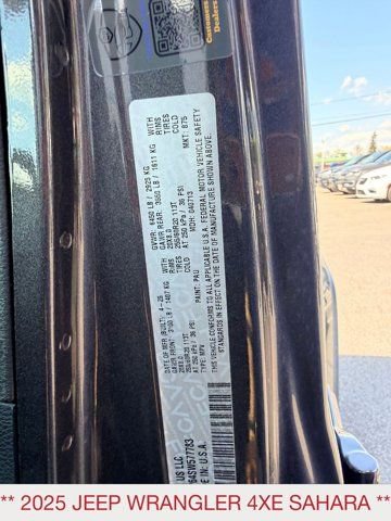 Used 2025 Jeep Wrangler Unlimited Sahara w/ Safety Group AWD/4WD image 24