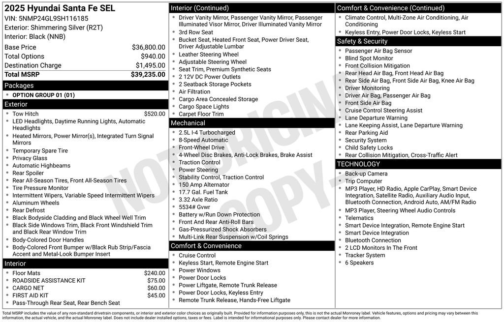 Used 2025 Hyundai Santa Fe SEL FWD image 3