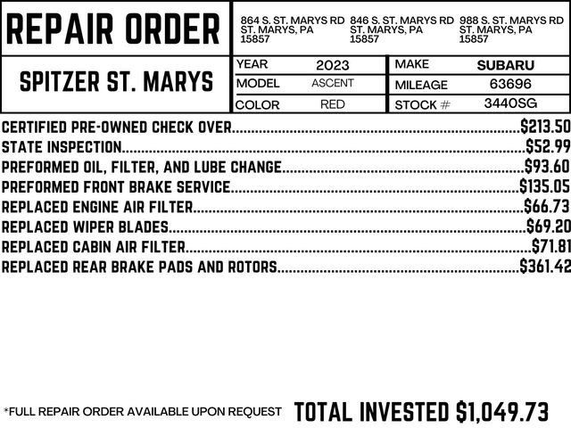 Used 2023 Subaru Ascent Onyx Edition Limited image 3