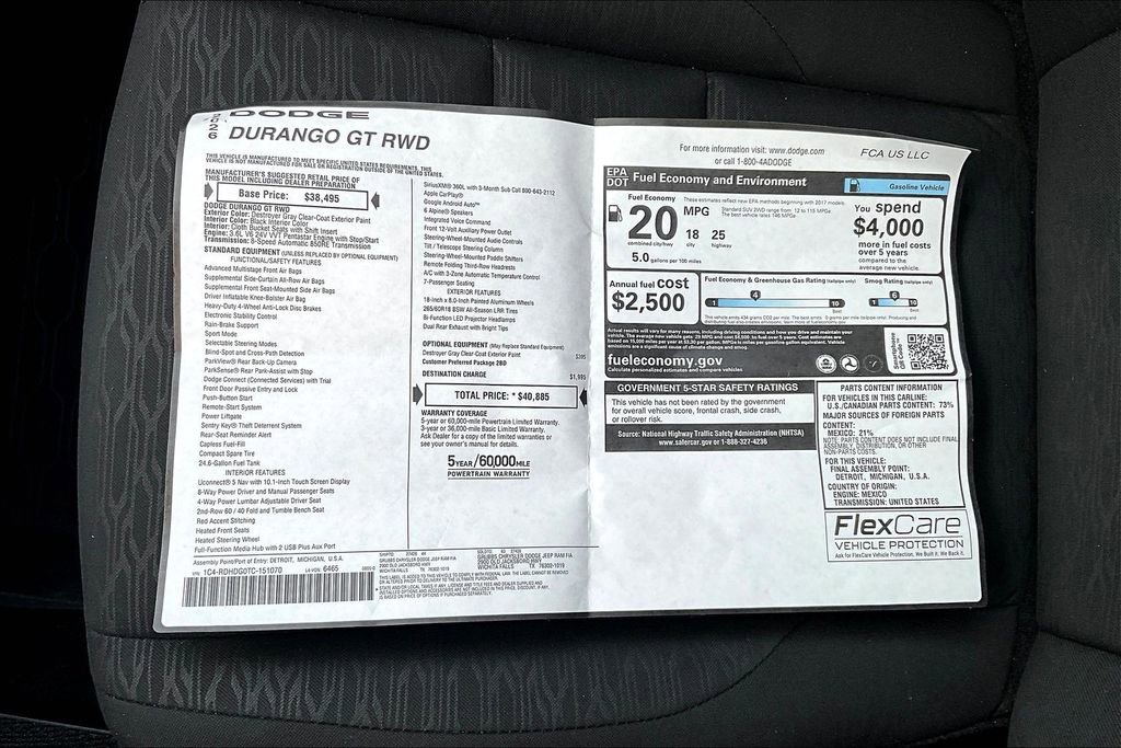 New 2026 Dodge Durango GT RWD image 34
