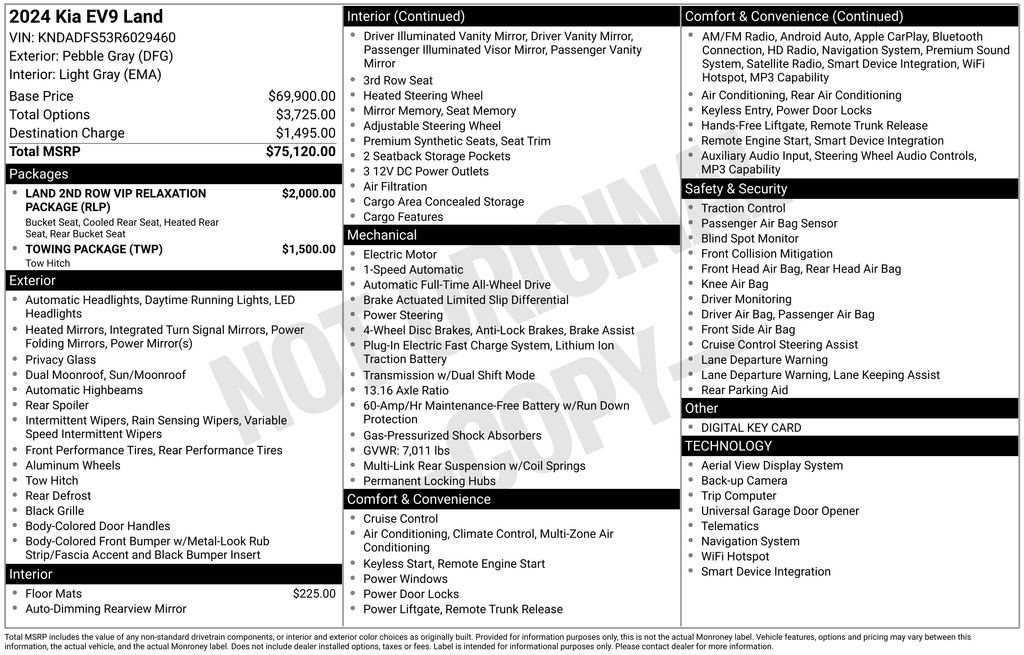 Certified 2024 Kia EV9 Land AWD/4WD image 42