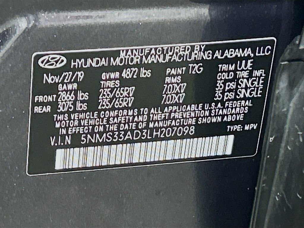 Used 2020 Hyundai Santa Fe SEL w/ Cargo Package FWD image 29