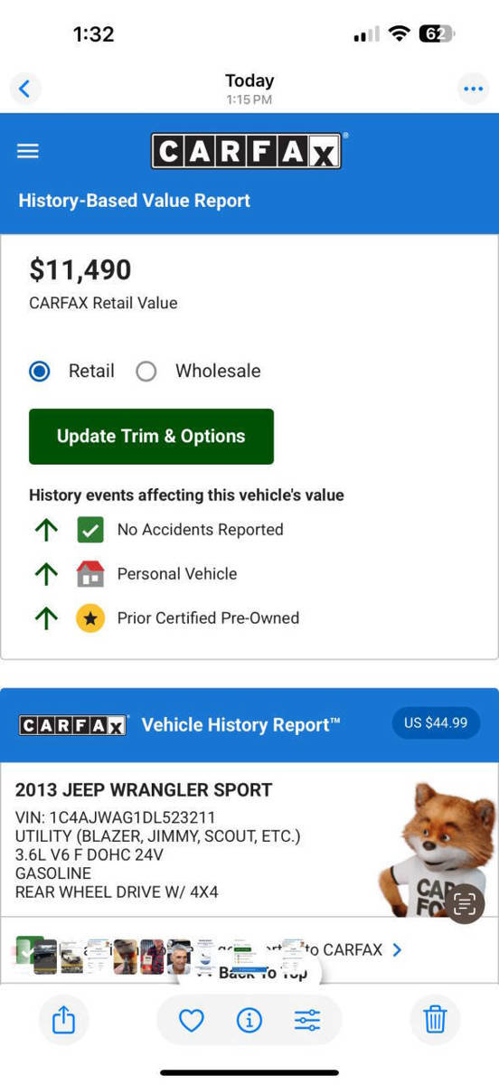 Used 2013 Jeep Wrangler Sport AWD/4WD image 3