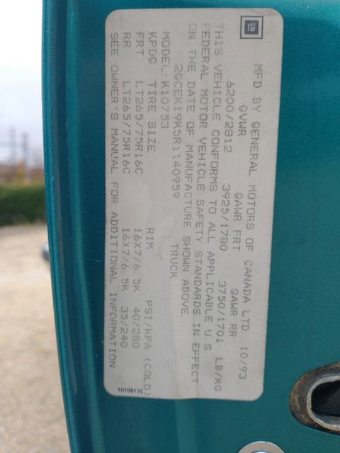 Used 1994 Chevrolet Silverado 1500 4x4 Extended Cab image 38