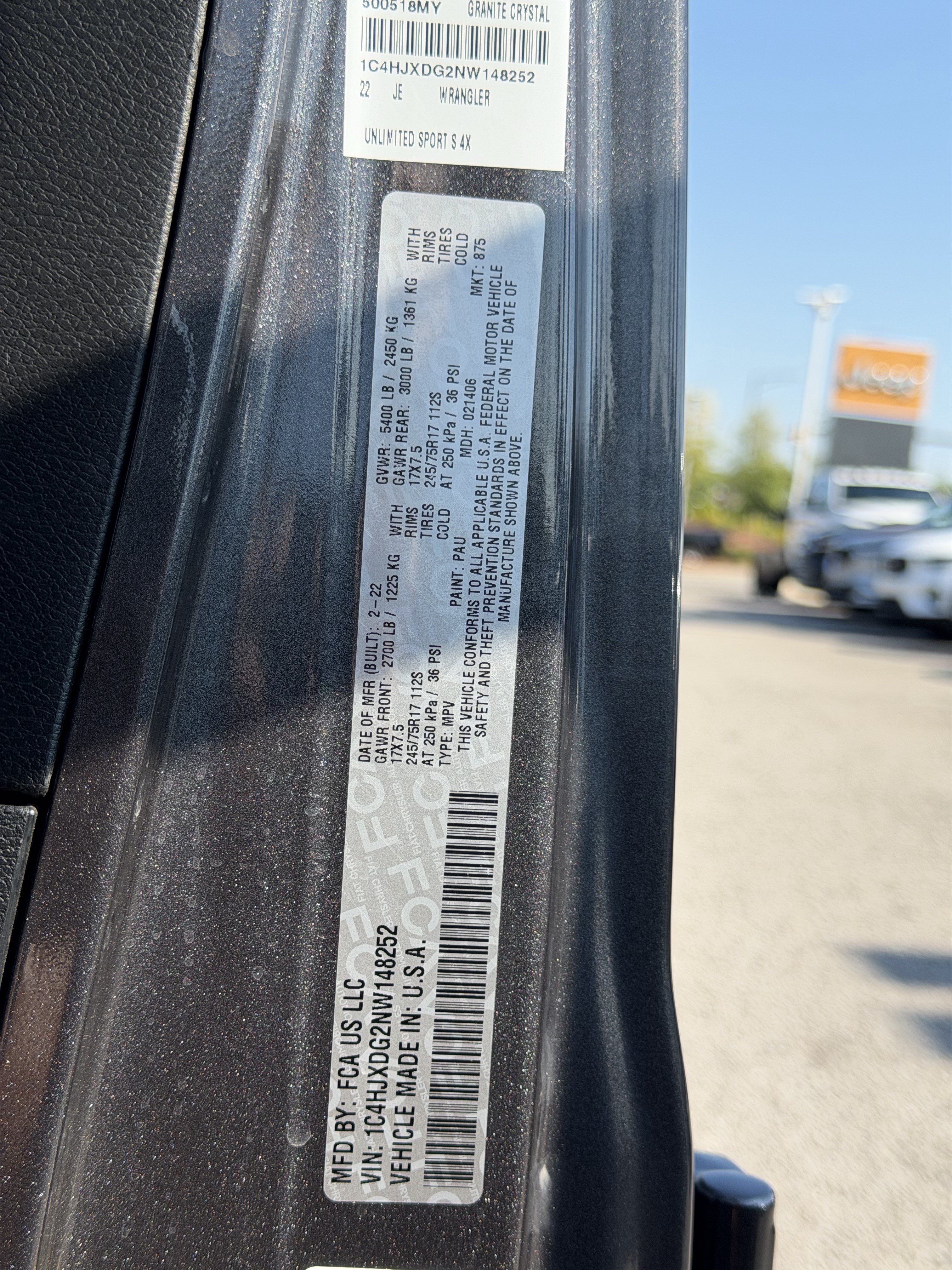 Used 2022 Jeep Wrangler Unlimited Sport AWD/4WD image 17