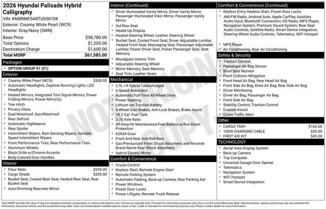 New 2026 Hyundai Palisade Calligraphy image 4