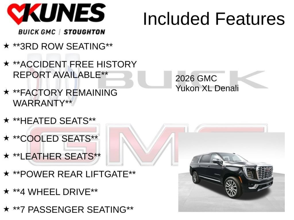 New 2026 GMC Yukon XL Denali w/ Sun & Power Step Package AWD/4WD image 5