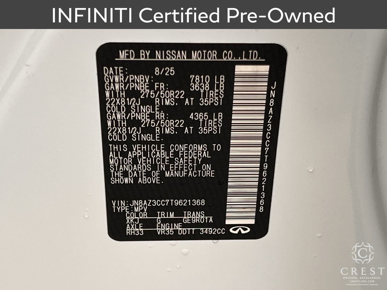 Certified 2026 INFINITI QX80 Autograph w/ Premium Cargo Package AWD/4WD image 34