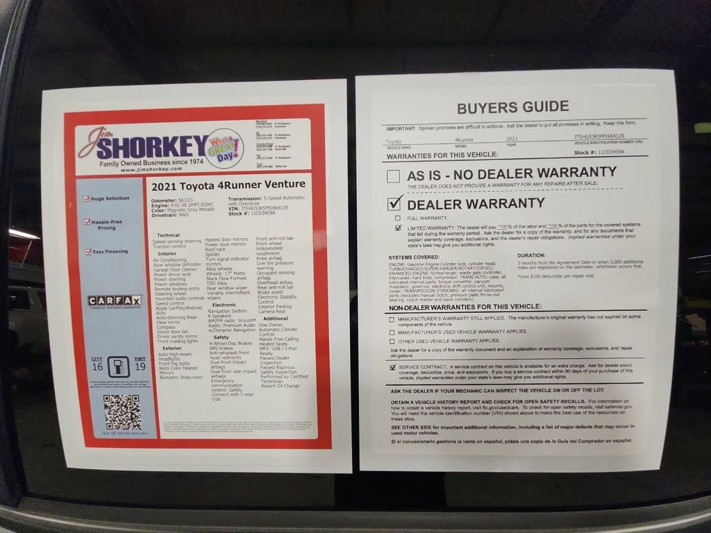 Used 2021 Toyota 4Runner Venture w/ Moonroof Package image 31