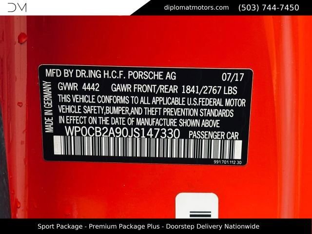 Used 2018 Porsche 911 Carrera 4S AWD/4WD image 48