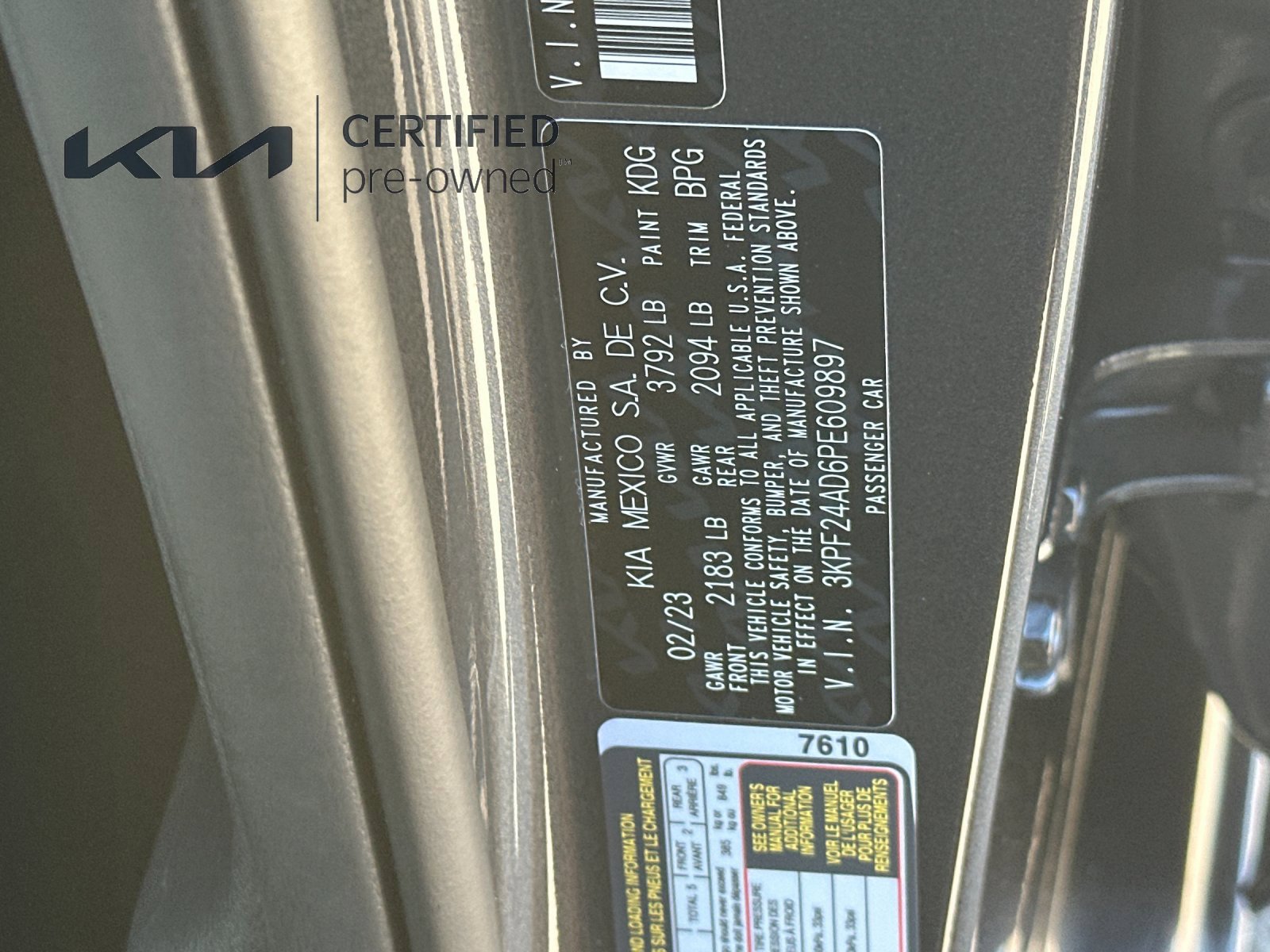 Certified 2023 Kia Forte LXS FWD image 27
