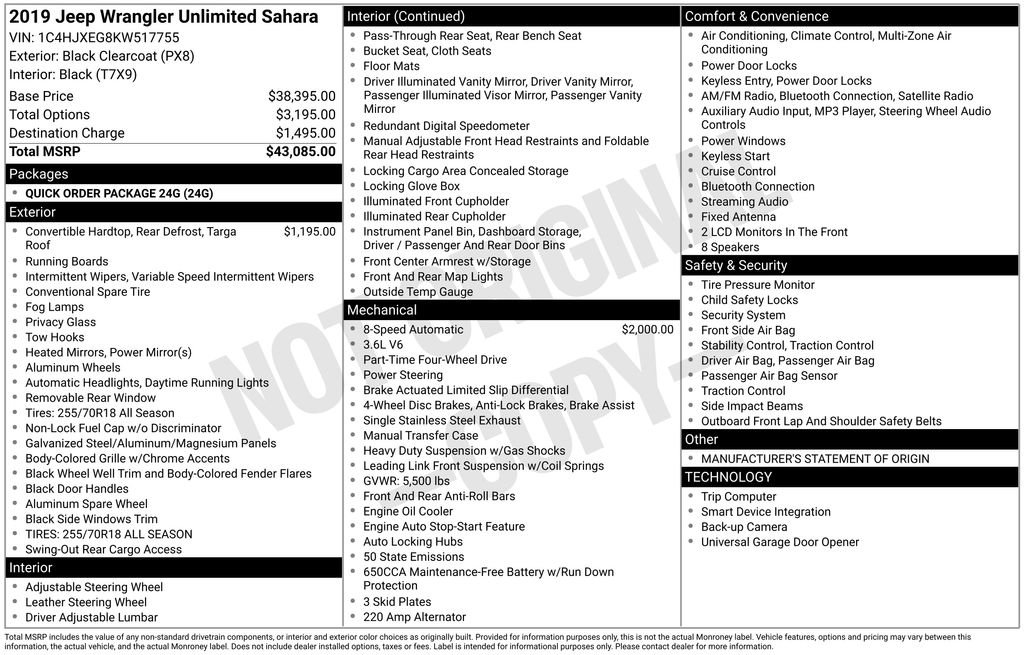 Used 2019 Jeep Wrangler Unlimited Sahara image 22