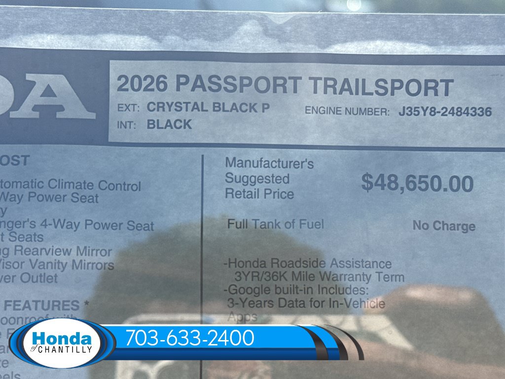 New 2026 Honda Passport TrailSport image 39