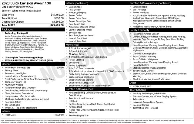 Used 2023 Buick Envision Avenir image 7