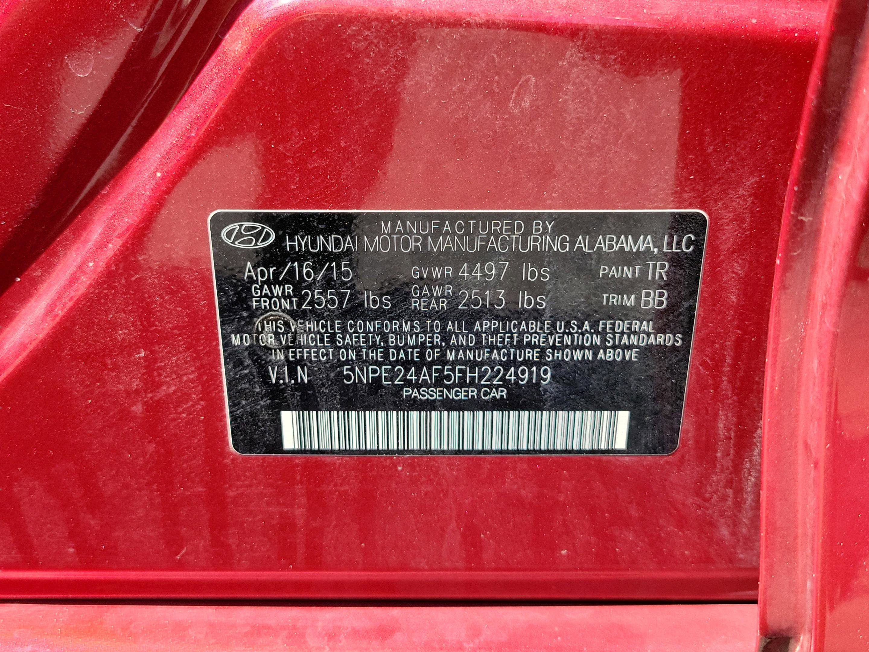 Used 2015 Hyundai Sonata SE w/ Option Group 09 image 4