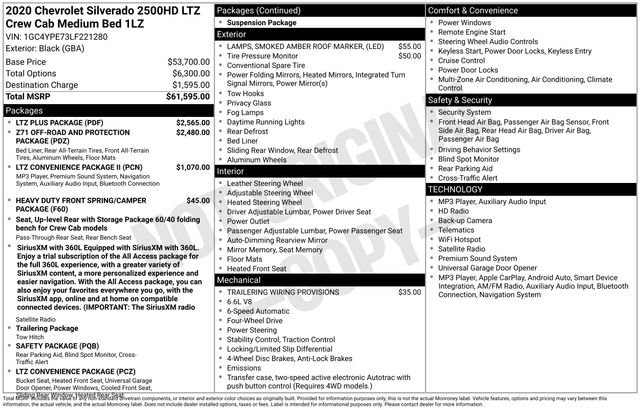 Used 2020 Chevrolet Silverado 2500 LTZ w/ LTZ Plus Package AWD/4WD image 6