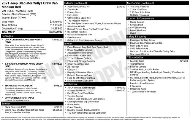 Used 2021 Jeep Gladiator Sport AWD/4WD image 3