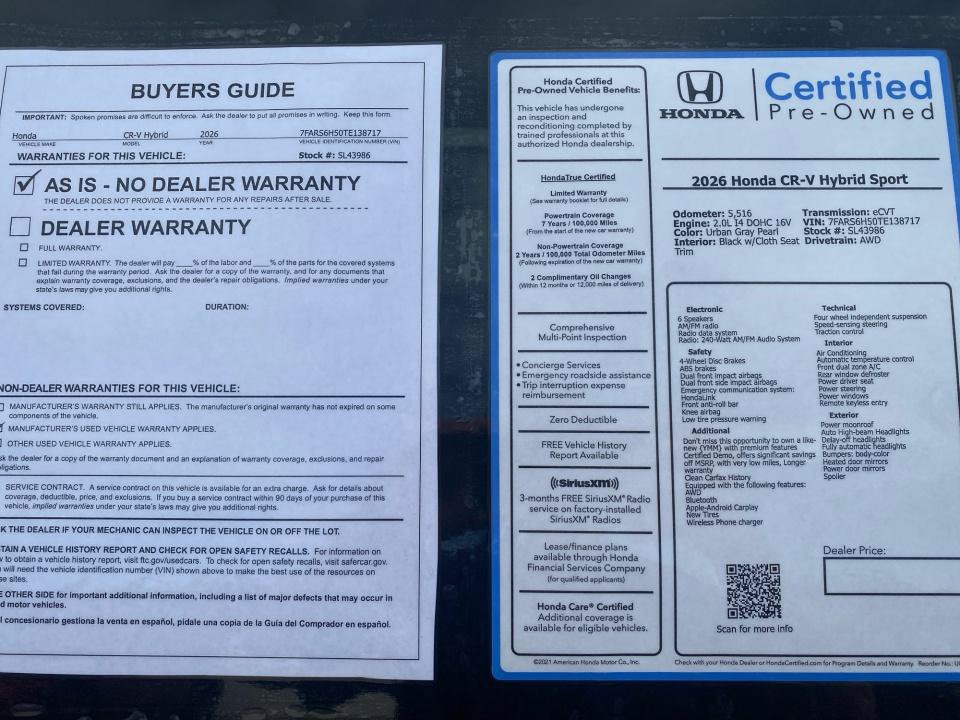 Certified 2026 Honda CR-V Sport image 33