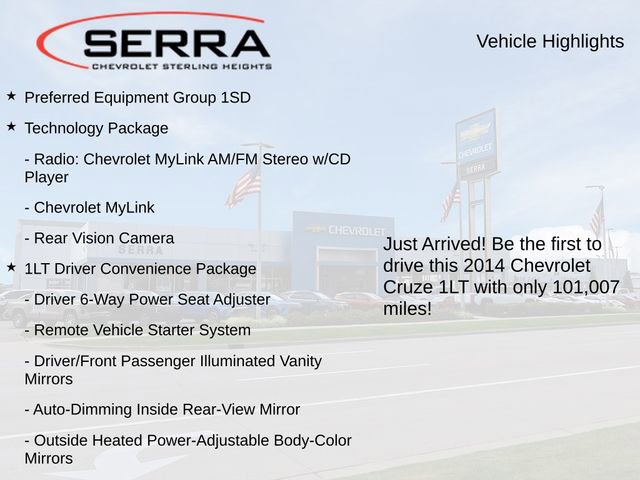 Used 2014 Chevrolet Cruze LT w/ RS Package FWD image 3