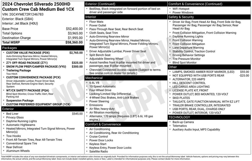 Used 2024 Chevrolet Silverado 2500 Custom w/ Custom Value Package AWD/4WD image 4