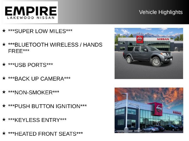 Used 2017 Nissan Frontier SV w/ SV Value Truck Package AWD/4WD image 2