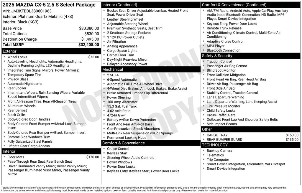 New 2025 MAZDA CX-5 AWD 2.5 S w/ Select Package image 33