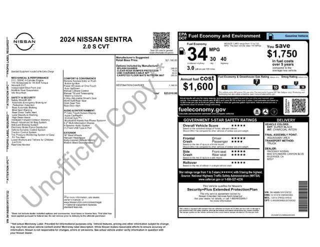 Used 2024 Nissan Sentra S FWD image 9