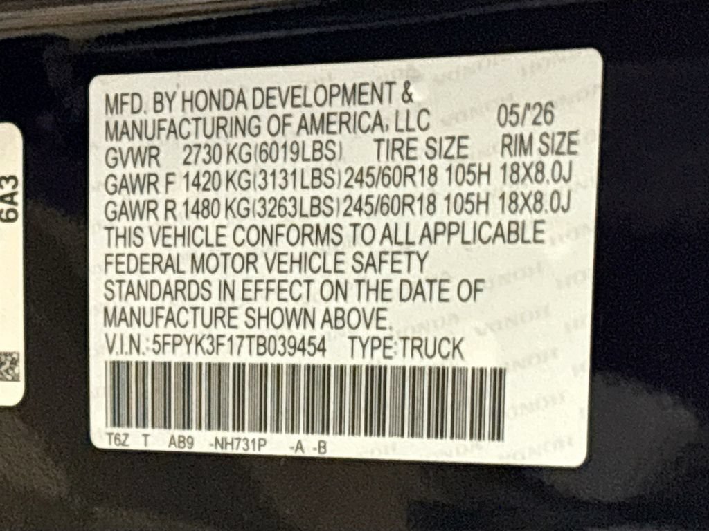 New 2026 Honda Ridgeline Sport image 24