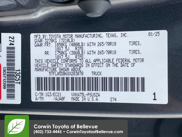 Used 2025 Toyota Tundra SR5 w/ SR5 Premium Package image 24