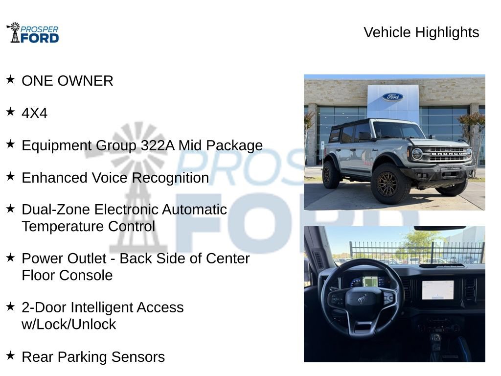 Used 2022 Ford Bronco Black Diamond AWD/4WD image 5