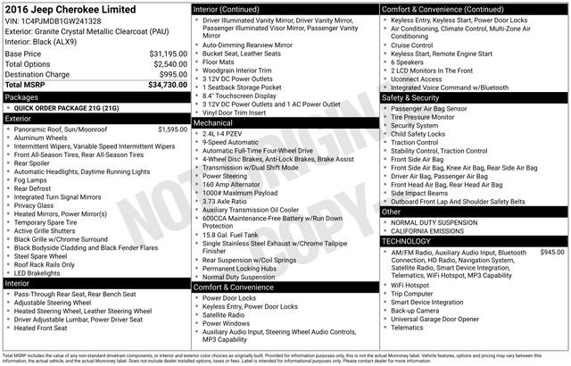 Used 2016 Jeep Cherokee Limited image 6