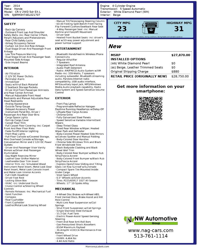 Used 2014 Honda CR-V EX-L image 2