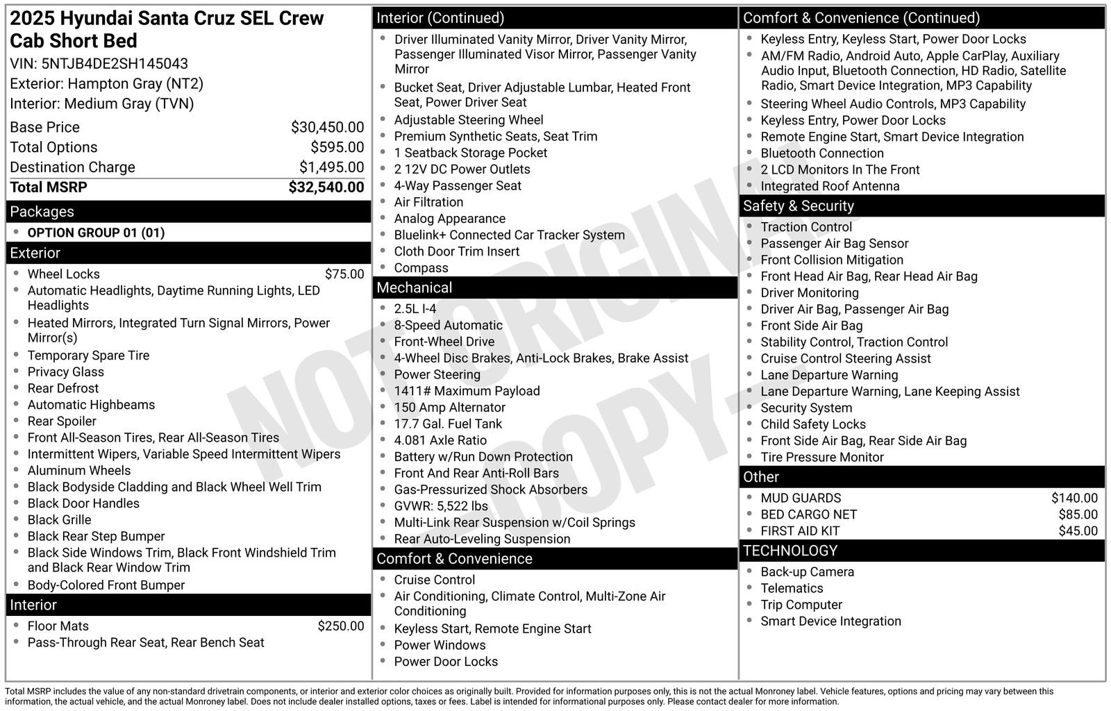 Used 2025 Hyundai Santa Cruz SEL image 6