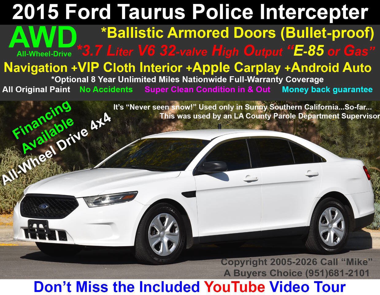 Used 2015 Ford Taurus Police Interceptor AWD image 6