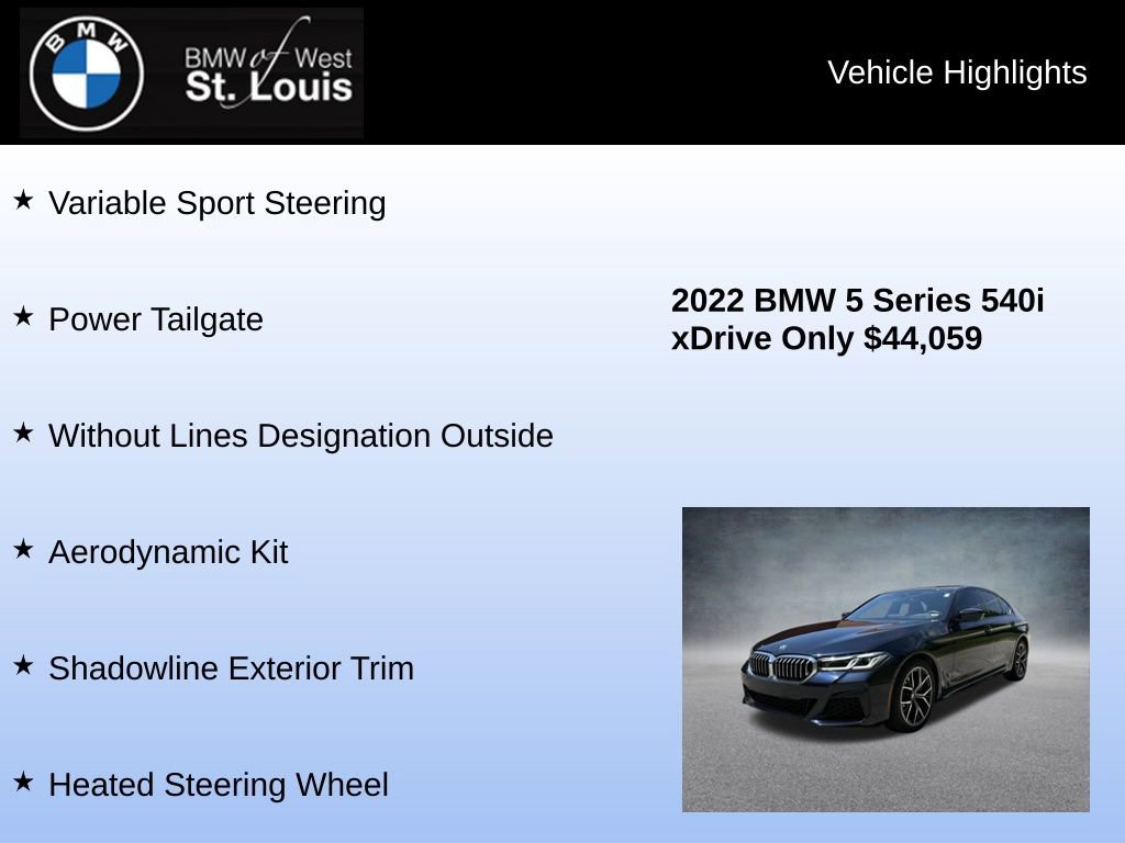 Used 2022 BMW 540i xDrive w/ M Sport Package image 16