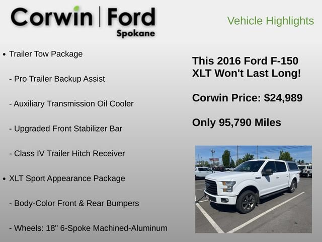 Used 2016 Ford F150 XLT w/ Equipment Group 302A Luxury AWD/4WD image 6