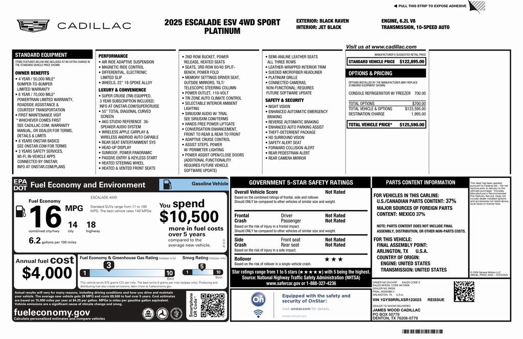 Used 2025 Cadillac Escalade ESV Sport Platinum image 25