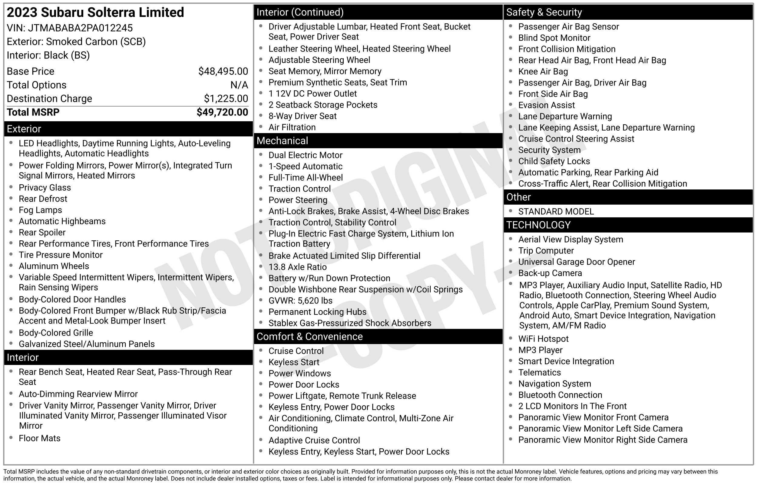 Used 2023 Subaru Solterra AWD image 2