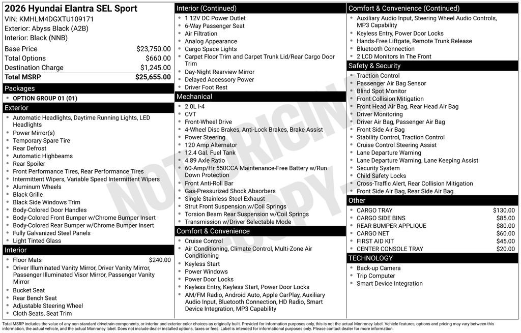New 2026 Hyundai Elantra Sport image 6